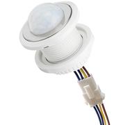 Uonlytech Infrared Motion Sensor Wall Switch LED Lamp Sensor Pir Controller for Indoor Ceiling Lights with Day-Night Detection, Non-Adjustable Delay, Suitable for Stair and Security Lighting