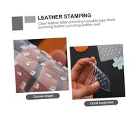 Uonlytech Leather Alphabet Stamp for Crafting Letter Press Stamps with Upper Lower Case Wood and Plastic Material Portable Engraving Tool for Leathercraft and DIY Projects