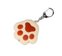 Uonlytech LED Light Sound Cat Claw Key Chain Beige Colour with Cat Voice Simulation Easy to Use Plastic Material for Everyday Keyring Accessories