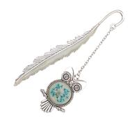 Uonlytech Luminous Vintage Metal Bookmark Quirky Owl Design for Students Home Office Use Creative Stationery Bright Color for Visibility Retro Page Marker for Reading and Collecting