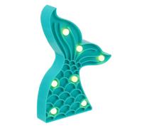 Uonlytech Mermaid Tail Night Light Led Decorative Lamp for Bedroom Table Lighting Romantic Indoor Decor for Mermaid Party Supplies