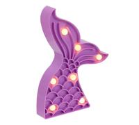 Uonlytech Mermaid Tail Night Light Led Table Lamp for Bedroom Party Decor Indoor Lighting No Battery Operated