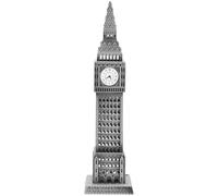 Uonlytech Metal Big Model Silver Alloy Architectural Decor Model England Landmark Building Sculpture Home Decoration Craft for Living Room