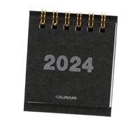 Uonlytech Mini Desktop Calendar Table Planner with Memorandum Spaces for Office Home School Use Simple Black Design