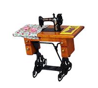 Uonlytech Miniature Sewing Machine Model Vintage Dollhouse Accessory Desktop Decor for DIY Miniature Scenes Friendly Design for Hands Fun