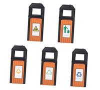 Uonlytech Miniature Trash Can Model for Dollhouses and Sand Tables, 1:50 Scale Small Garbage Bin Set of 5, Mini DIY Street Trash Can Accessories for Architectural Model Building