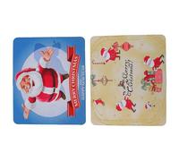 Uonlytech Mouse Pads Xmas Mats with Unique Santa Claus Pattern 2pcs Christmas Smooth Mouse Sliding and Precise Movement on Synthetic Material for Working and Studying