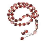 Uonlytech Muslim Prayer Beads 33 Beads Natural Agate Chain Acrylic Hand Chain for Pilgrimage and Religious Use Random Color Random Color