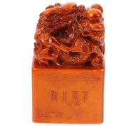 Uonlytech Natural Shoushan Stone Chinese Seal Stamp Thickened Durable Stone Material with Rounded Edges DIY Calligraphy Chop for Engraving Names and Patterns Portable and Safe for