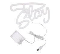 Uonlytech Neon Sign LED Neon Light Plastic Base Slay for Bedroom Wall Decor Safe and Reliable USB Cable Comfortable Light for Party and Garden Ambience