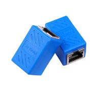 Uonlytech Network Cable Extender Connector Network Pass-through Adapter Rj45 Blue 5pcs Easy to Carry Abs Material for Home and Office Use