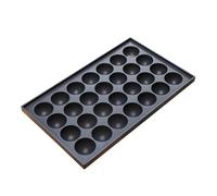 Uonlytech Non-Stick Octopus Meat Balls Baking Tray Made of Sturdy Aluminum with 28 Holes, Safe and Easy to Clean, for DIY Cooking of Takoyaki, Quail Eggs, and Fish Balls in The Kitchen