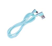 Uonlytech Nylon Braided USB Cable with Dual Right Angle Connectors Fast Charging and Data Cable for Phones Durable Tpe Material Mint Green