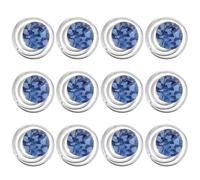 Uonlytech Pearl Hair Clip 12Pcs Hair Twists Coils Rhinestone Spiral Hair Pin Crystal Twisters Set Rhinestone Spiral Hairpins for Girls Women, Blue Bridal Hair Clip