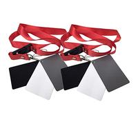 Uonlytech Photography Set and Adjustable Neck Lanyard Grey Cards 2pcs with Acrylic Material for Accurate Exposure and White Balance Definition in Digital