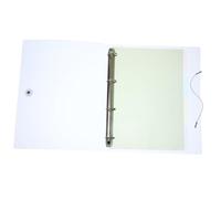 Uonlytech Plastic File Binder with Closure Lightweight Slip School Binder Cover for Middle School Multi Function Document Folder in Blue for Organizing Loose Leaf Papers and Contracts