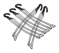 Uonlytech Plastic Flower Pot Hanger with Rotatable Hook and Clips 5pcs | Black Wall Mounted Design, 4 Detachable Hangers, Easy Assembly for Balconies and Bedrooms