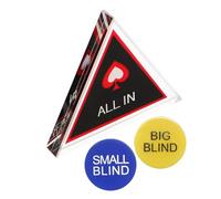 Uonlytech Poker Dealer Button Set Double-Sided All-In, Small Blind and Big Blind Chips, Card Protector Tokens for Poker Games and Party Supplies