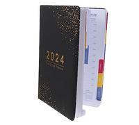 Uonlytech Portable Daily Planner English Agenda Notebook for Students Professionals Monthly Planner with Simple Design for Scheduling Note Taking Practical for Home School and Office Use