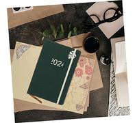 Uonlytech Portable Daily Planner Notebook with Elastic Strap PU Journal Book for Students Office Workers Travelers and Teachers Notepad for Scheduling Note Taking and Meeting Recording