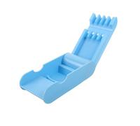 Uonlytech Portable Folding Chinese Calligraphy Inkstone Set with Moisture-Retention Ink Dish and Brush Rest, Blue Multifunctional Ink Palette for Calligraphy Practice and Painting, Compact