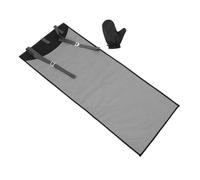 Uonlytech Portable Over the Door Ironing Mat with Thick Heat Resistant Pad and Steamproof Glove Foldable Travel Board for Home Use Compact Surface Protects Hands and Furniture