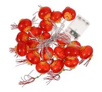 Uonlytech Red String Lights Mini Lanterns Hanging Garland Banner Waterproof Fairy Light Decorative Lamp for New Year Wedding Spring Festival Party Decor ( No Battery )