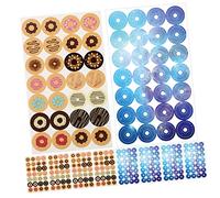 Uonlytech Reinforcement Stickers for Loose Leaf Paper Multipurpose Paper Repair Circles with Donut and Sky Designs Binder Hole Protectors for Planners Scrapbooks Diaries and Crafts