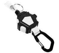Uonlytech Retractable Keychain with Carabiner Clip Lightweight Outdoor Buckle for Keys Id Badge Holder for Camping Hiking and Travel Activities