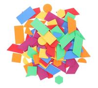 Uonlytech Shape Sorting Pattern Blocks 96pcs Geometric Puzzle Toys for Kids Preschool Learning Toy Sturdy Construction for Games
