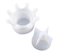 Uonlytech Silicone Crown Storage Box Mold with Lid for DIY Crafts and Epoxy Resin Casting, Multifunctional Easy Demolding Jewelry Box Mold for Home Decor and Craft Projects