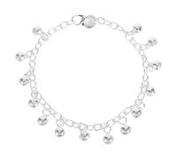 Uonlytech Silver Plated Bell Anklet for Women, Non-Tarnish Link Chain Bracelet Dangling, Stylish Beach Jewelry for Summer and Casual Wear