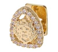 Uonlytech Single Gold Tooth Cap Hip Hop Style Hollow Animal King Grill Metal Single Tooth Mouth Grill Accessory for Men and Women Jewelry