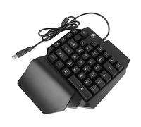 Uonlytech Single-hand Mechanical Gaming Keyboard for Left Hand Users, Rgb Backlit Mixed Lighting, Compact Mechanical Keypad for Pc and Laptop Gaming, Black