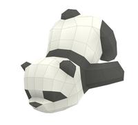 Uonlytech Sleeping Panda Paper Model DIY Craft Iridescent Geometric Origami Ornament for Festivals Parties Shows Easy Assembly No Scissors Needed