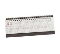 Uonlytech Small Desk Calendar Mini English Planner with Flip Freestanding Tabletop Daily Organizer for Home Office School Long Term Planning Note Section International Use