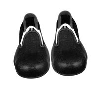 Uonlytech Smashing Cow Leather Safety Shoe Covers with Steel Toe Slip Resistant Protective Overshoes for Unisex Fit Workplace Labor Insurance Footwear Black