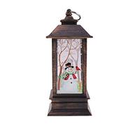 Uonlytech Snow Globe Lantern Winter Scene Glitter Lantern Christmas Hanging Lantern Decorative-Candle-Lanterns Christmas Candle Lantern Tablescape Decor Christmas Led Lamp Flash Ornaments