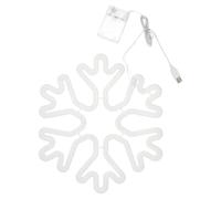 Uonlytech Snowflake Led Neon Sign USB Battery Operated Night Light Decorative Table Lamp for Home Party Bedroom Living Room Kids