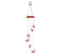 Uonlytech Solar Fly Pigs Wind Chimes Outdoor, Colorful Light Changing Fly Pigs Solar Wind Spinner Light, 6 Mobile Romantic Wind-bell for Home, Party, Night Garden Decoration