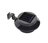 Uonlytech Solar Gutter Lights, Waterproof Outdoor Security Lamps, LED Light Gutter Fence Wall Lamp for Fence Gutter Garden Yard Roof (Black,Warm Light,1Pcs)
