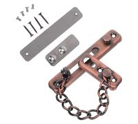 Uonlytech Stainless Steel Front Door Security Chain Lock 304 Anti-Theft Door Chain Latch with Bolt for Hotel Room Home Safety Lock in Dark Red Bronze