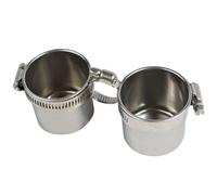 Uonlytech Stainless Steel Parrot Standing Pole Feeder with Wear Resistant Design and Silver Finish, Pet Parrot Food Holder and Bird Feeding Cup Accessory for Cage and Outdoor Use