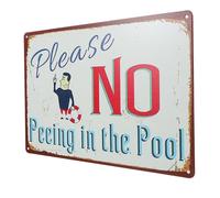 Uonlytech Swimming Pool Metal Sign Fun Pool House Slogan for Garden Wall Ornament