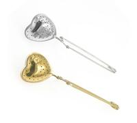 Uonlytech Tea Infuser Filter Stainless Steel 2pcs Heart Shape with Handle Easy to Clean Tea Strainer Filter Works with Loose Leaf for Home and Party