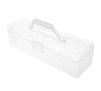 Uonlytech Thickened Plastic Tool Storage Box with Lid and Handle, Medium Portable Organizer for Craft Supplies, Sewing Kit, and Small Tool Storage