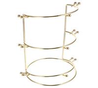 Uonlytech Three-tier Alloy Hairband Storage Rack with Golden Crown Display Stand for Dressing Table, Headband Holder and Organizer and Mothers