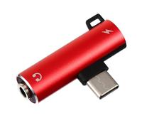 Uonlytech Type-c to Earphone Adapter with Elbow Headphone Charging Converter for Calls and Simultaneous Music Listening Compatible with Usb-c Devices