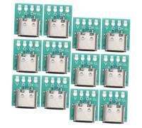 Uonlytech USB C Connector Board 12pcs with Pcb and Zinc Alloy Material, USB 3.1 Type-c Serial Technology for Stable and Smoother Data Transmission, for DIY Cable and Networking Projects