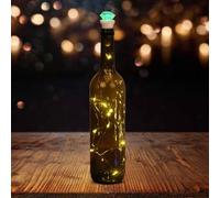 Uonlytech USB Rechargeable Diamond String Lights with Seven Color Flash for Wedding Party Bar Indoor Decor Bottle Cork Lamp